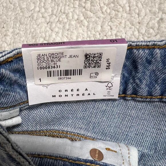 NWT Garage Denim 90s Straight Leg Ripped Jeans Size 1 - Picture 4 of 8